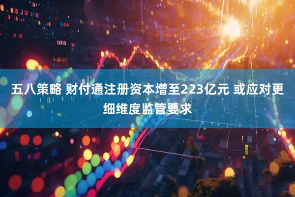 五八策略 财付通注册资本增至223亿元 或应对更细维度监管要求