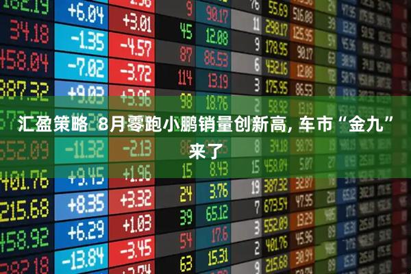 汇盈策略  8月零跑小鹏销量创新高, 车市“金九”来了